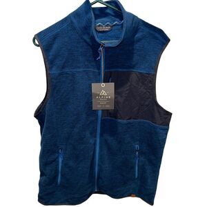 Alpine Design NWT Mountain Moss blue and black full zip vest men’s medium